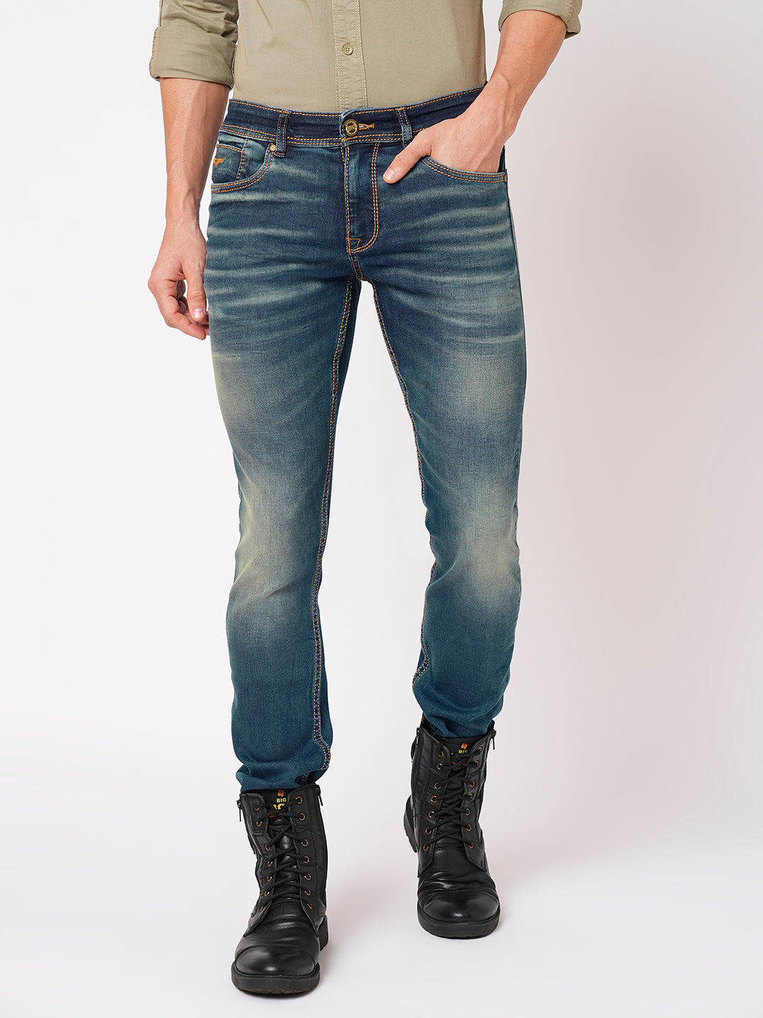 Dk Blue 5 Pocket Mid-Rise Jeans (Lennon)