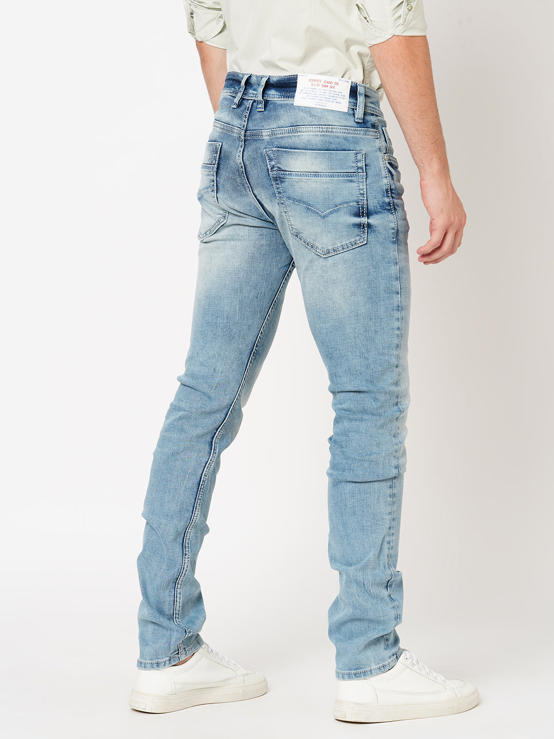 Lt Blue 5 Pocket Mid-Rise Jeans (Lennon)