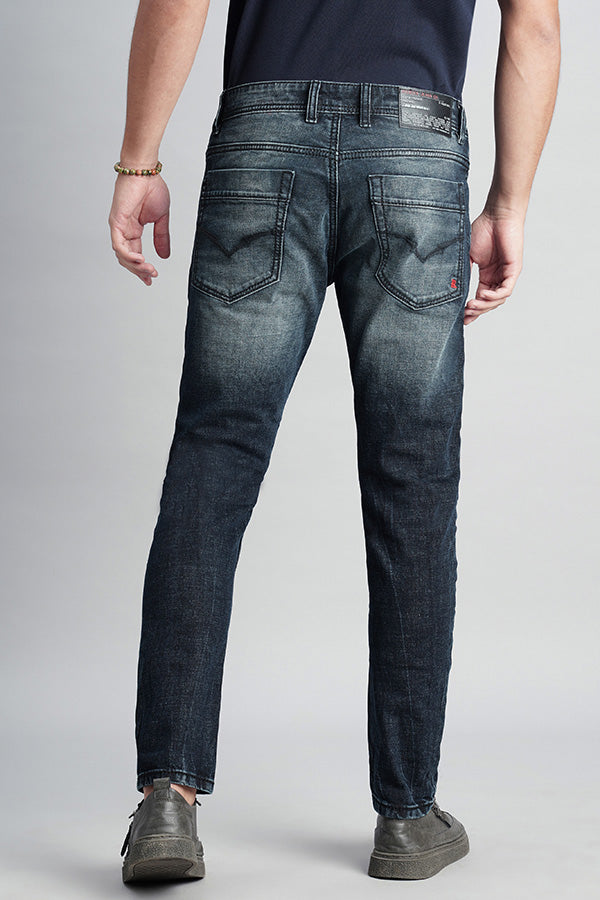 Dk Blue 5 Pocket Low-Rise Ankle Length Jeans (Springsteen Fit)