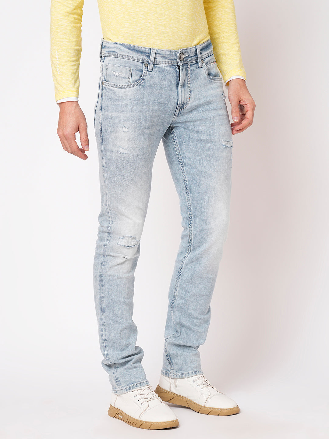 Lt Blue 5 Pocket Mid-Rise Jeans (Lennon)