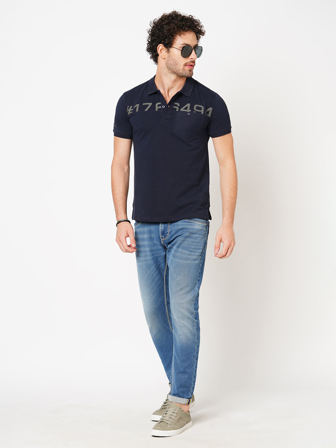 Med Blue 5 Pocket Low-Rise Ankle Length Jeans (Springsteen Fit)