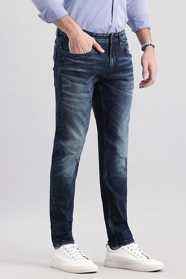 Dk Blue 5 Pocket Low-Rise Ankle Length Jeans (Springsteen Fit)