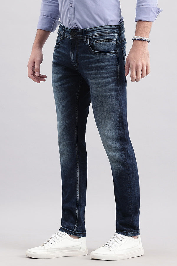 Dk Blue 5 Pocket Low-Rise Ankle Length Jeans (Springsteen Fit)