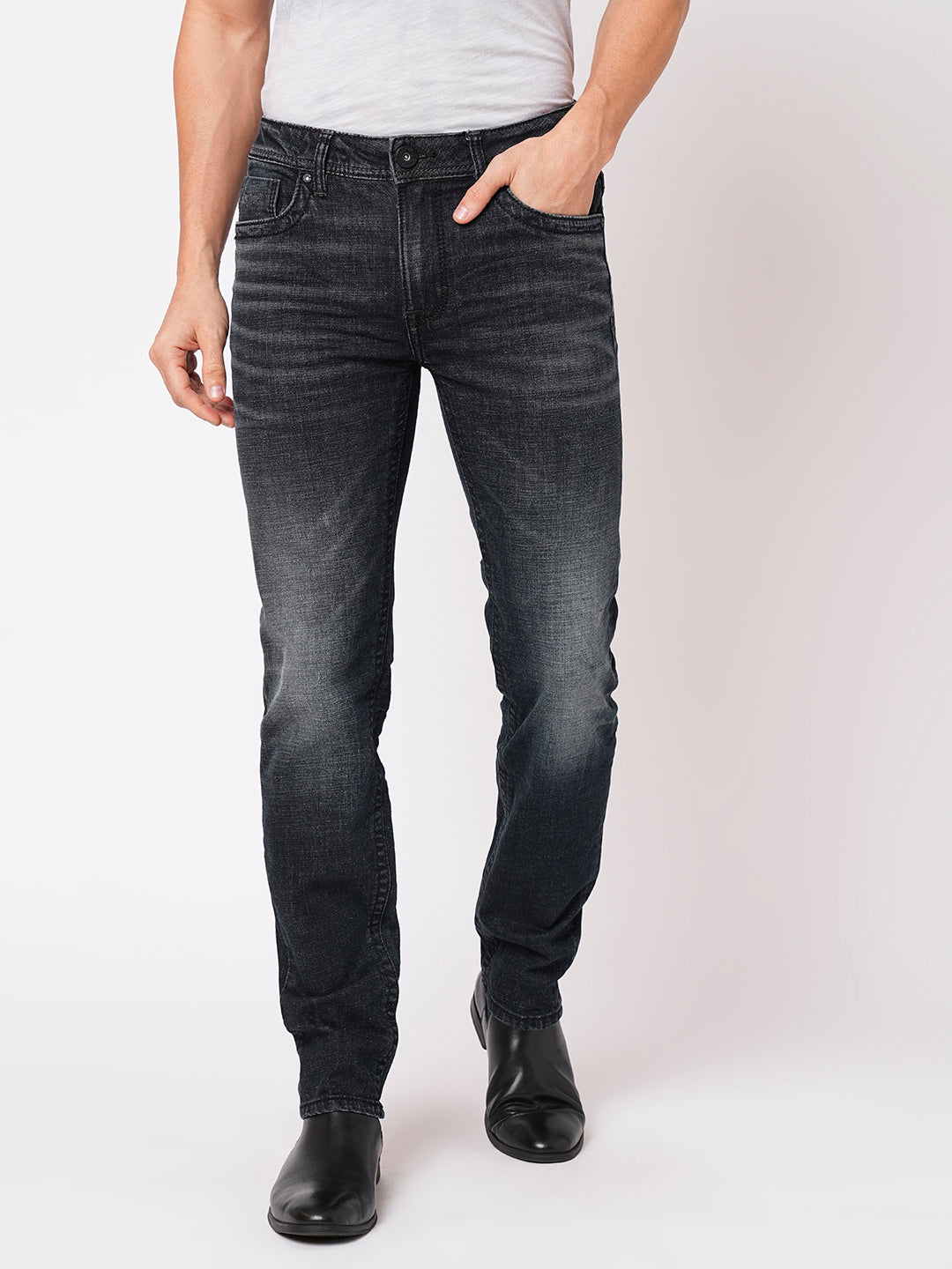 Dk Blue 5 Pocket Midrise, Regular And Streight Fit Jeans (Morrison Fit)