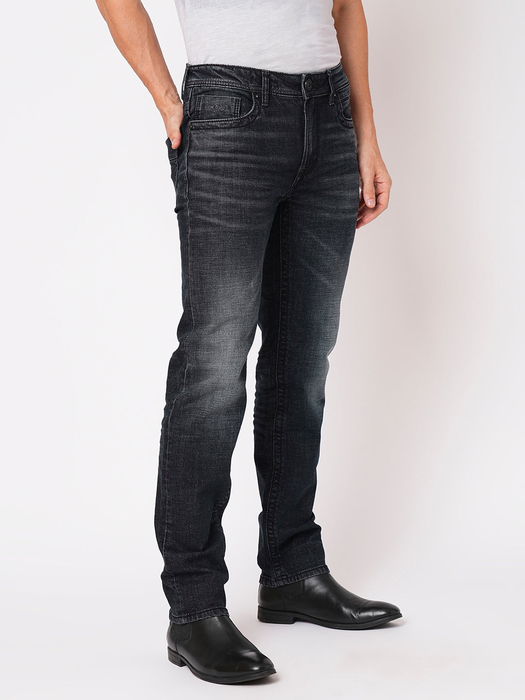 Dk Blue 5 Pocket Midrise, Regular And Streight Fit Jeans (Morrison Fit)