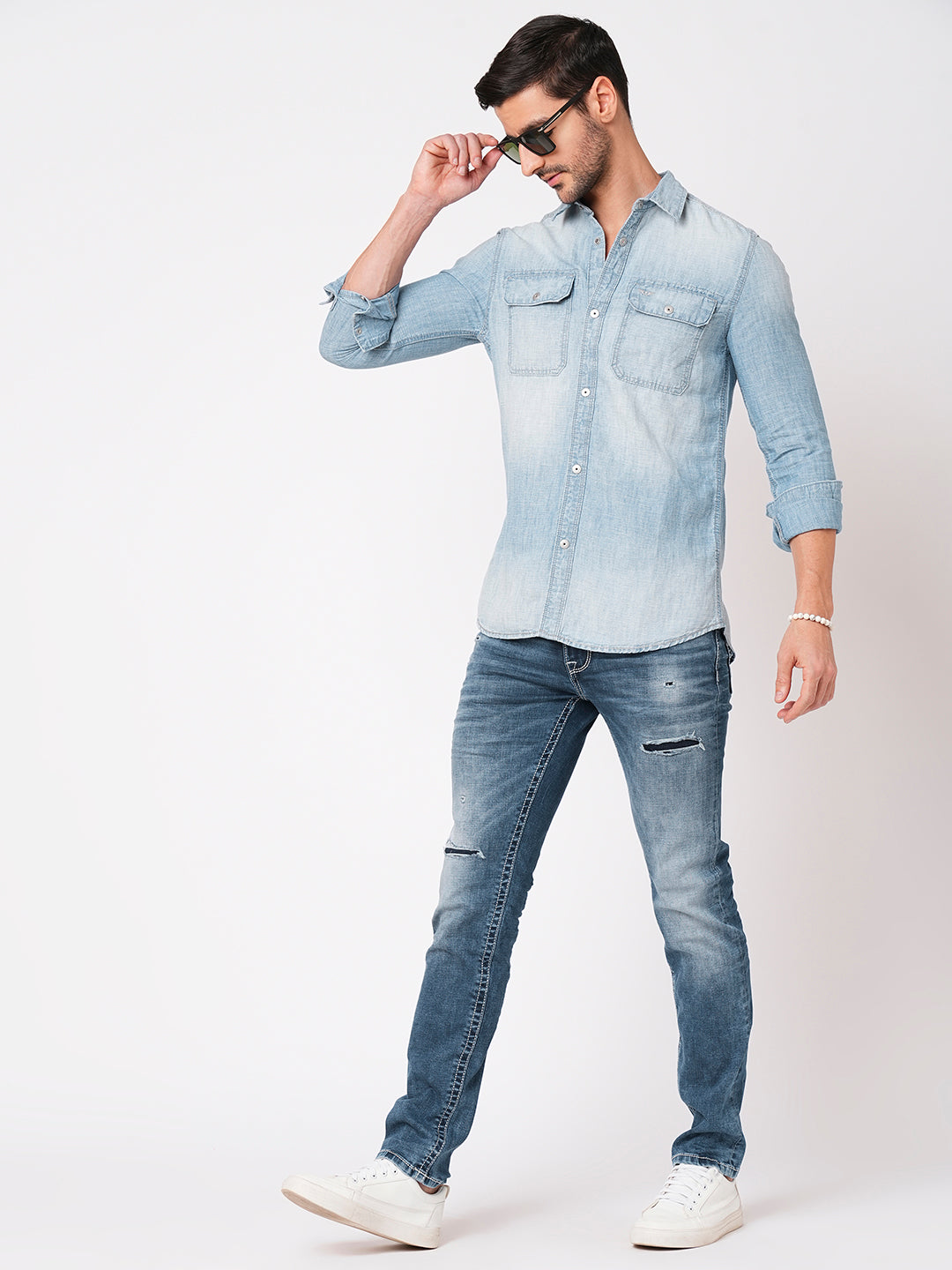 Med Blue 5 Pocket Midrise, Regular And Streight Fit Jeans (Morrison Fit)