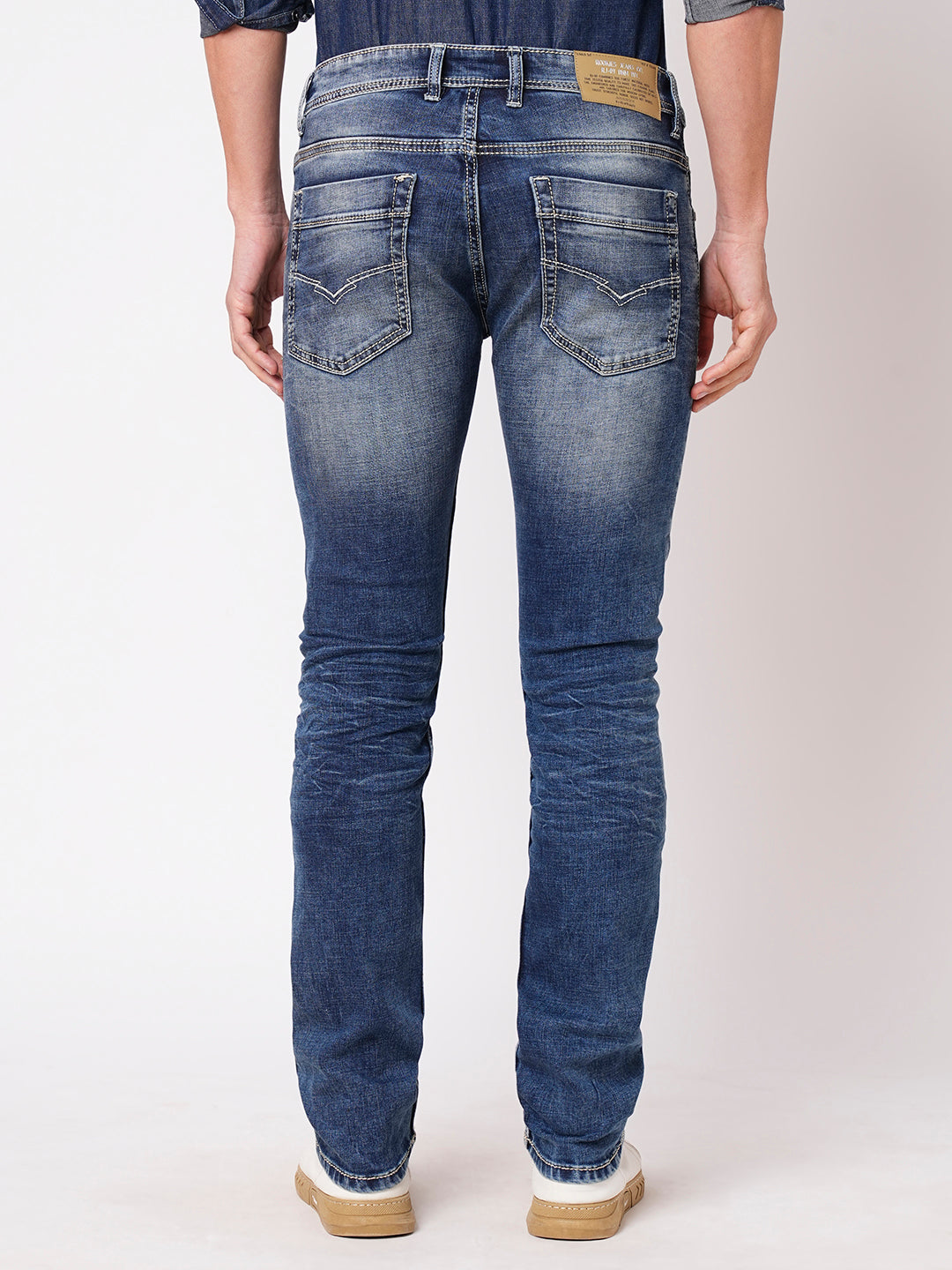 Med Blue 5 Pocket Mid-Rise Jeans (Lennon)