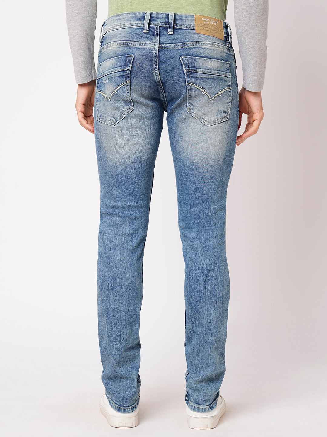 Med Blue 5 Pocket Mid-Rise Jeans (Lennon)