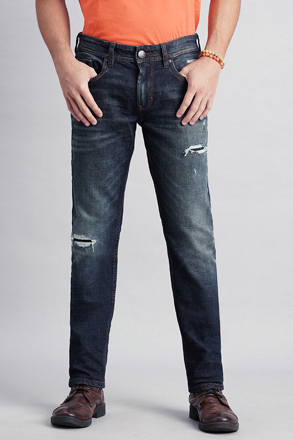Dk Blue 5 Pocket Mid-Rise Jeans (Lennon Fit)