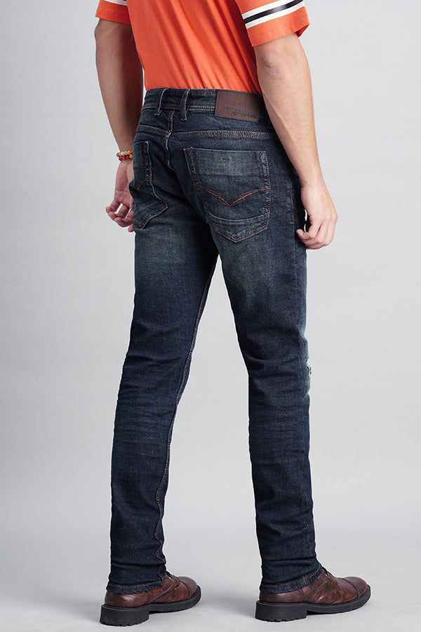 Dk Blue 5 Pocket Mid-Rise Jeans (Lennon Fit)