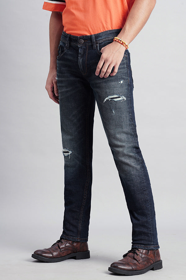 Dk Blue 5 Pocket Mid-Rise Jeans (Lennon Fit)