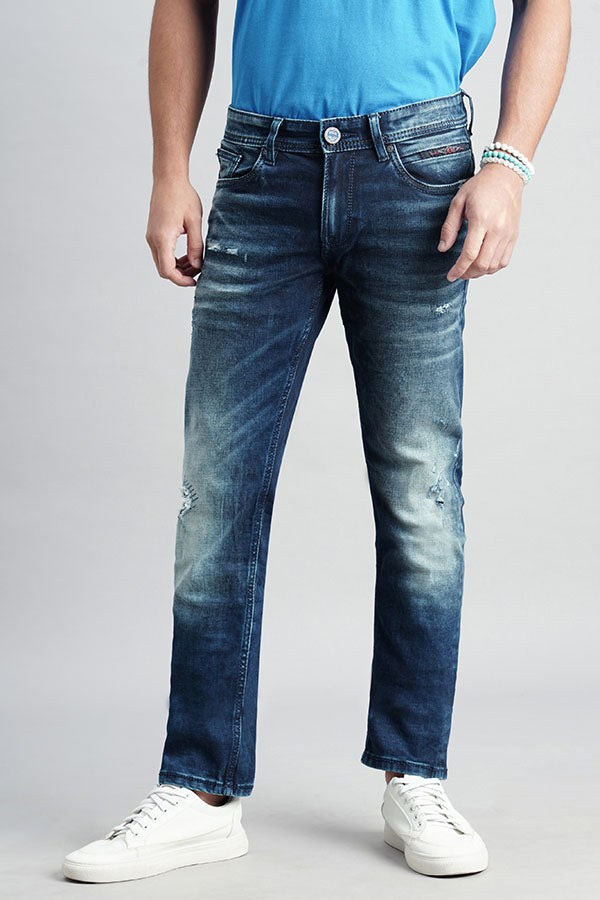 Dk Blue 5 Pocket Mid-Rise Jeans (Lennon Fit)