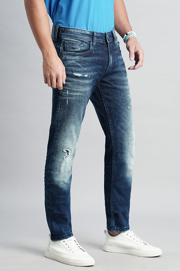 Dk Blue 5 Pocket Mid-Rise Jeans (Lennon Fit)