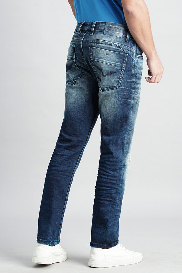 Dk Blue 5 Pocket Mid-Rise Jeans (Lennon Fit)