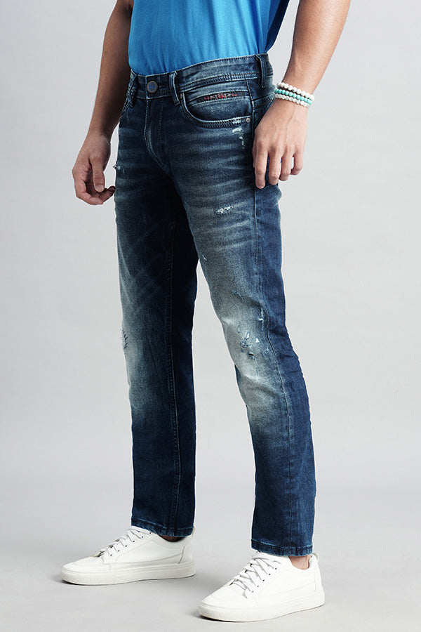 Dk Blue 5 Pocket Mid-Rise Jeans (Lennon Fit)