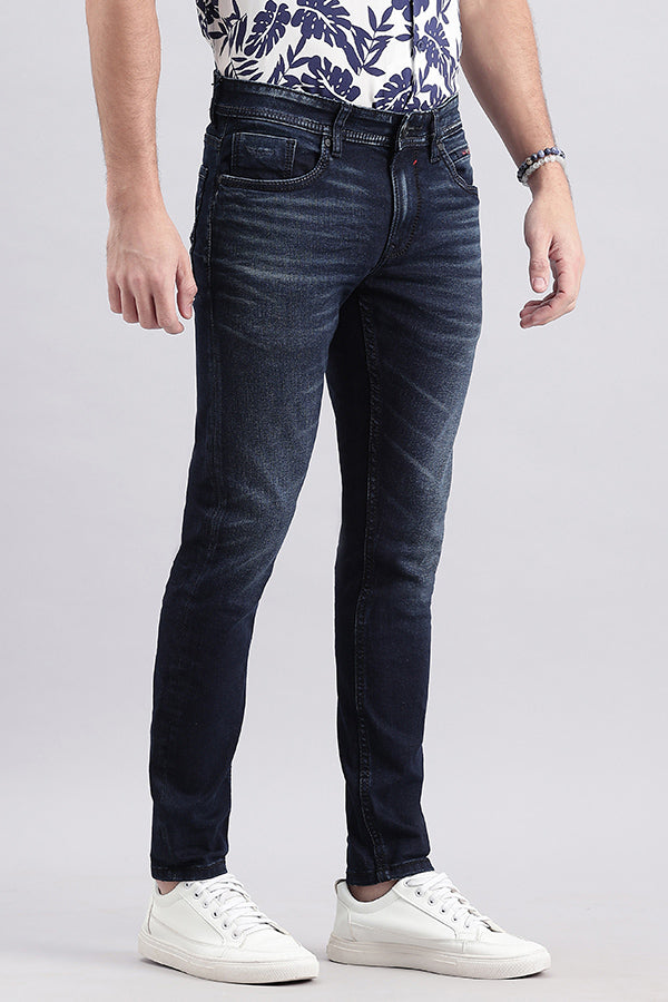 Dk Blue 5 Pocket Low-Rise Ankle Length Jeans (Springsteen Fit)