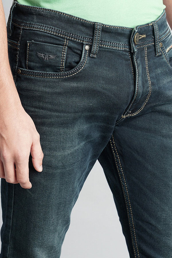 Dk Blue 5 Pocket Mid-Rise Jeans (Lennon Fit)