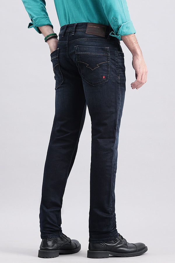 Dk Blue 5 Pocket Mid-Rise Jeans (Lennon Fit)