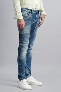 Med Blue 5 Pocket Low-Rise Ankle Length Jeans (Springsteen Fit)