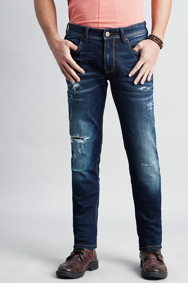 Dk Blue 5 Pocket Mid-Rise Jeans (Lennon Fit)