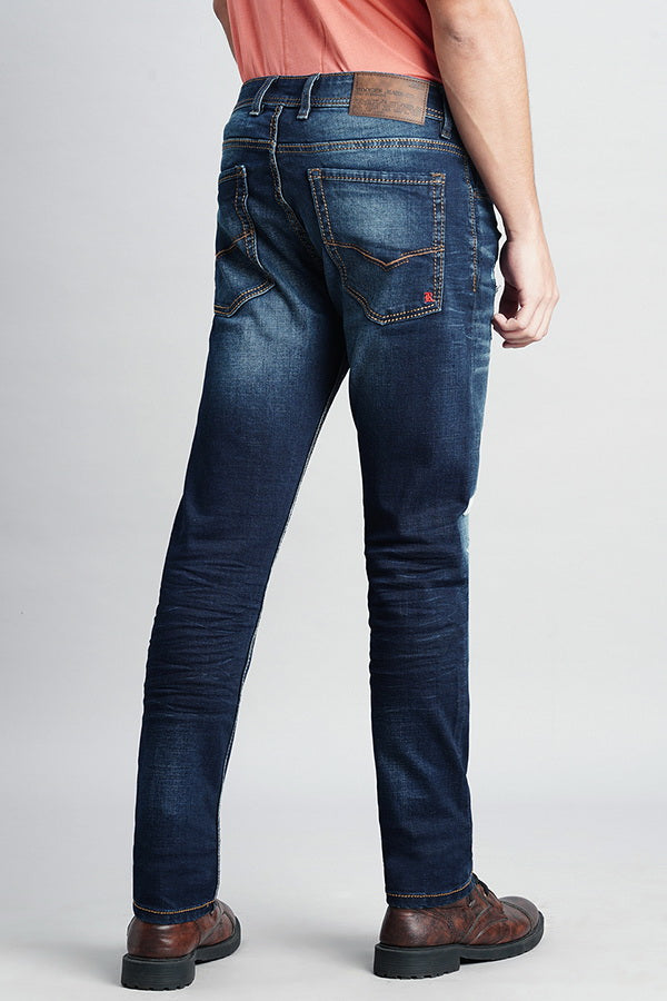 Dk Blue 5 Pocket Mid-Rise Jeans (Lennon Fit)