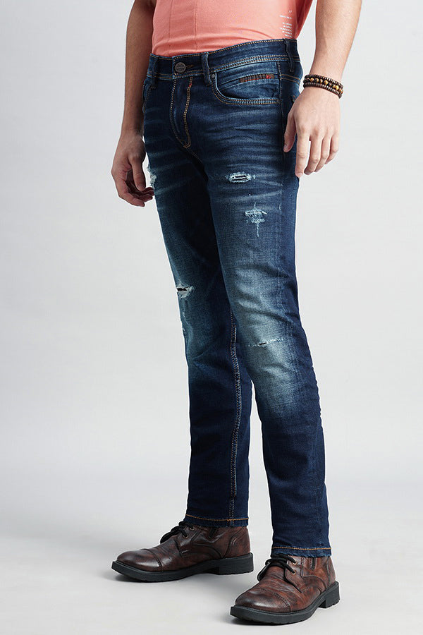 Dk Blue 5 Pocket Mid-Rise Jeans (Lennon Fit)