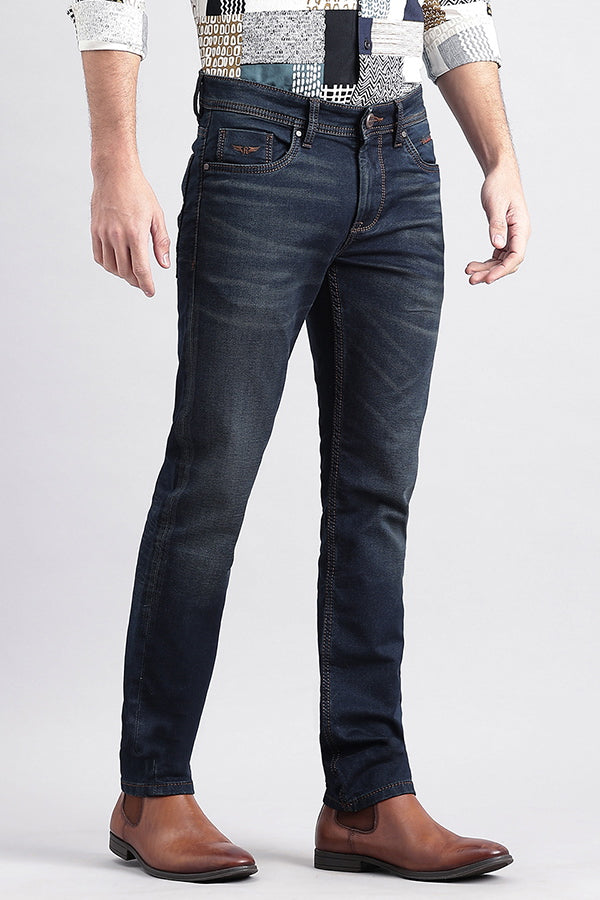 Dk Blue 5 Pocket Mid-Rise Jeans (Lennon Fit)