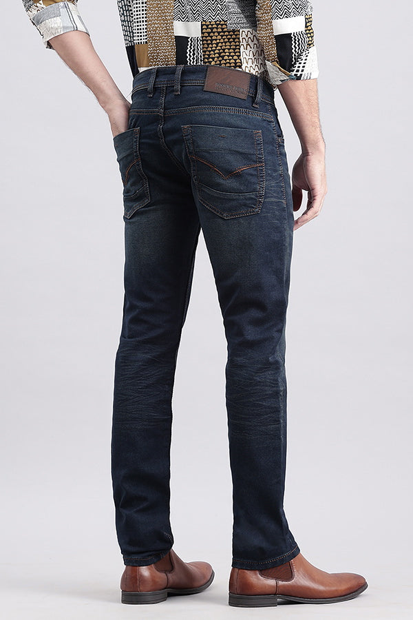 Dk Blue 5 Pocket Mid-Rise Jeans (Lennon Fit)