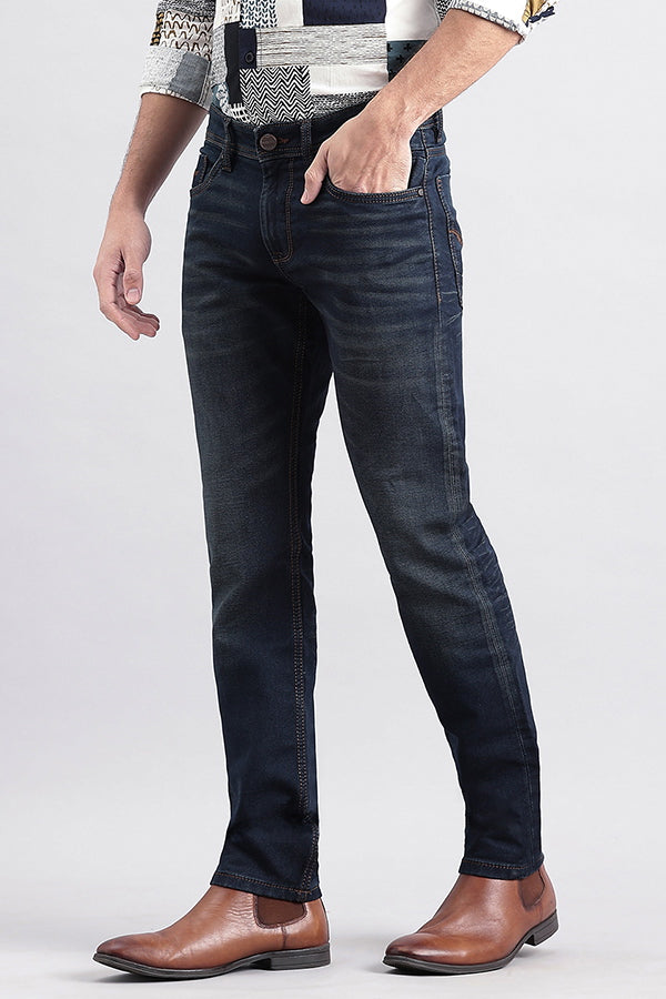 Dk Blue 5 Pocket Mid-Rise Jeans (Lennon Fit)