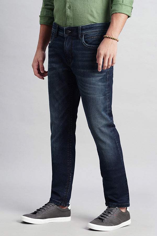 Dk Blue 5 Pocket Mid-Rise Jeans (Lennon Fit)