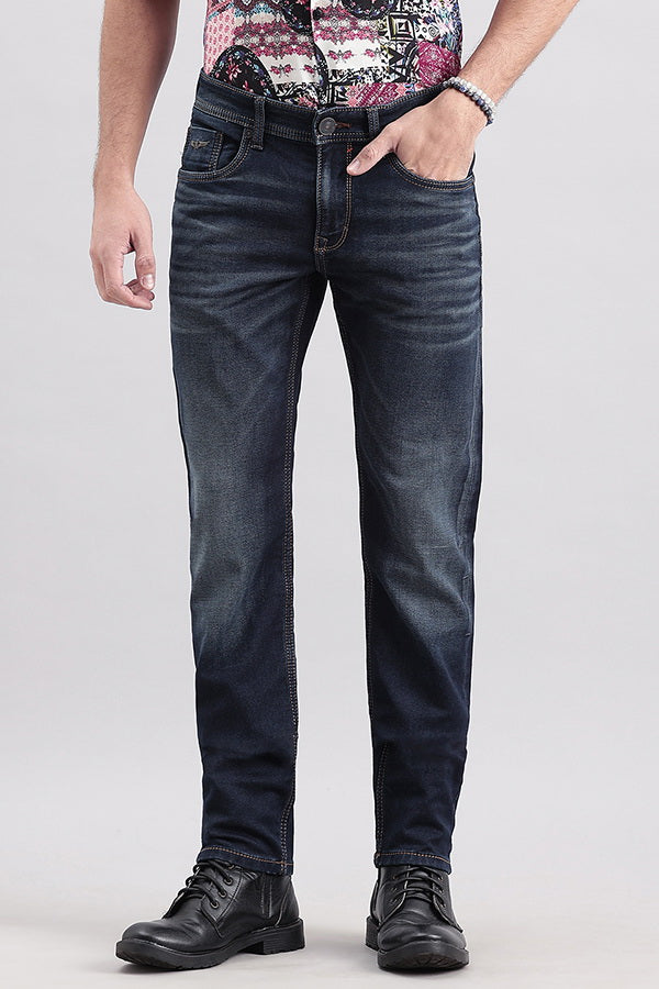 Dk Blue 5 Pocket Mid-Rise Jeans (Lennon Fit)