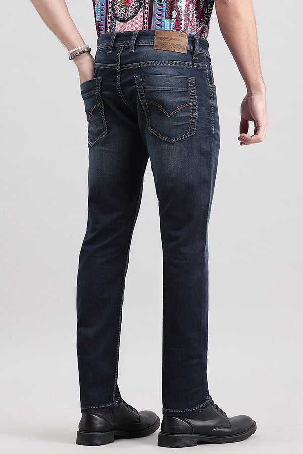 Dk Blue 5 Pocket Mid-Rise Jeans (Lennon Fit)