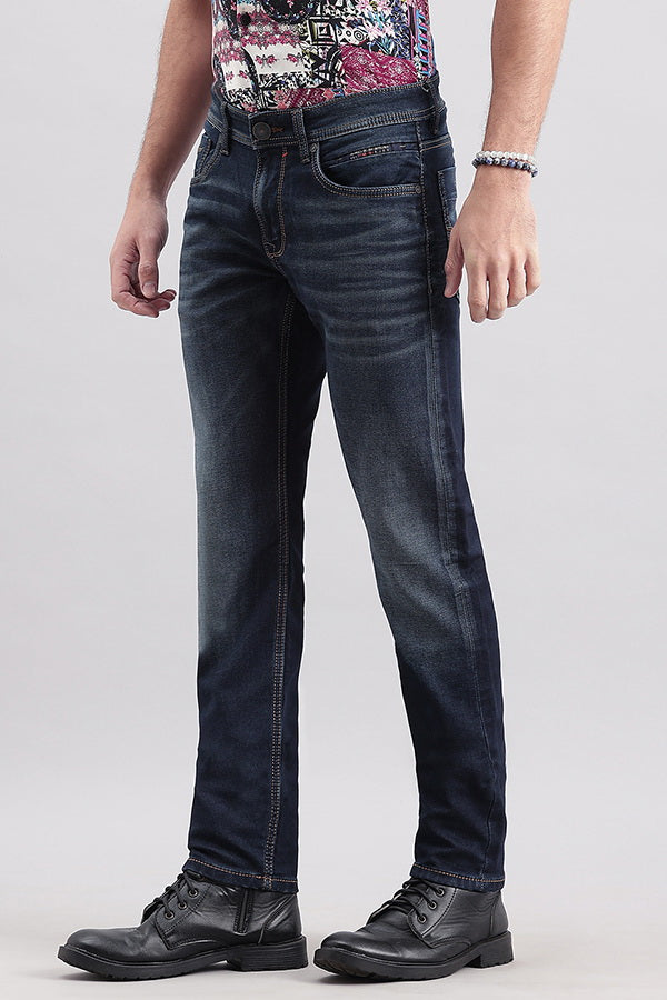 Dk Blue 5 Pocket Mid-Rise Jeans (Lennon Fit)