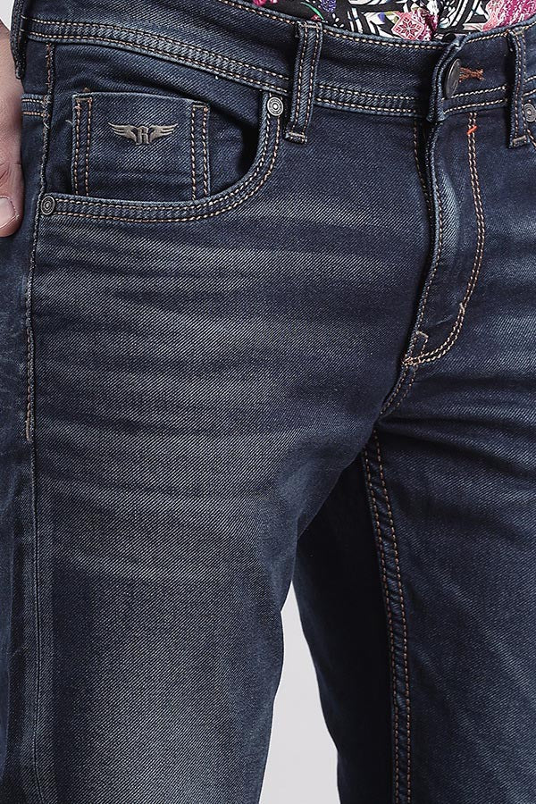 Dk Blue 5 Pocket Mid-Rise Jeans (Lennon Fit)