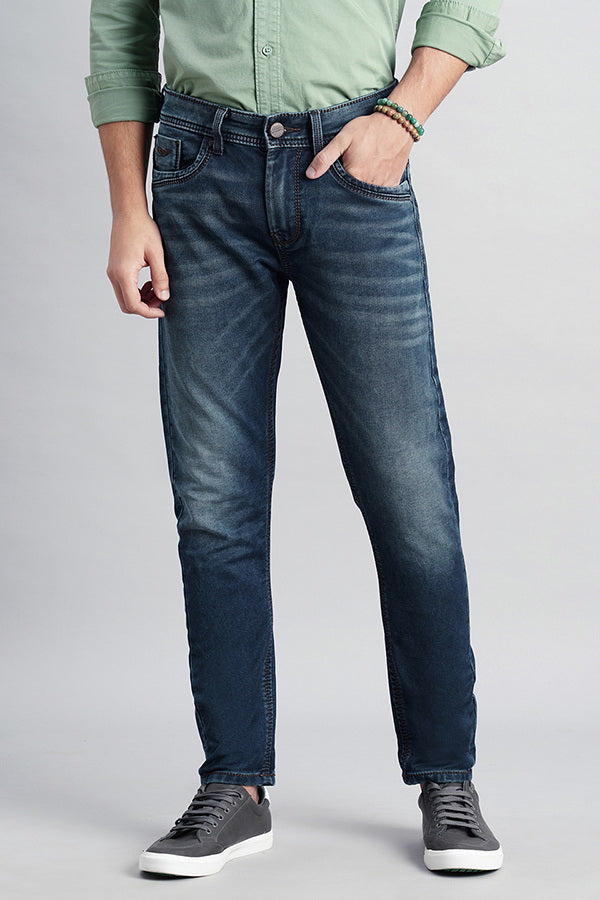 Dk Blue 5 Pocket Low-Rise Ankle Length Jeans (Springsteen Fit)