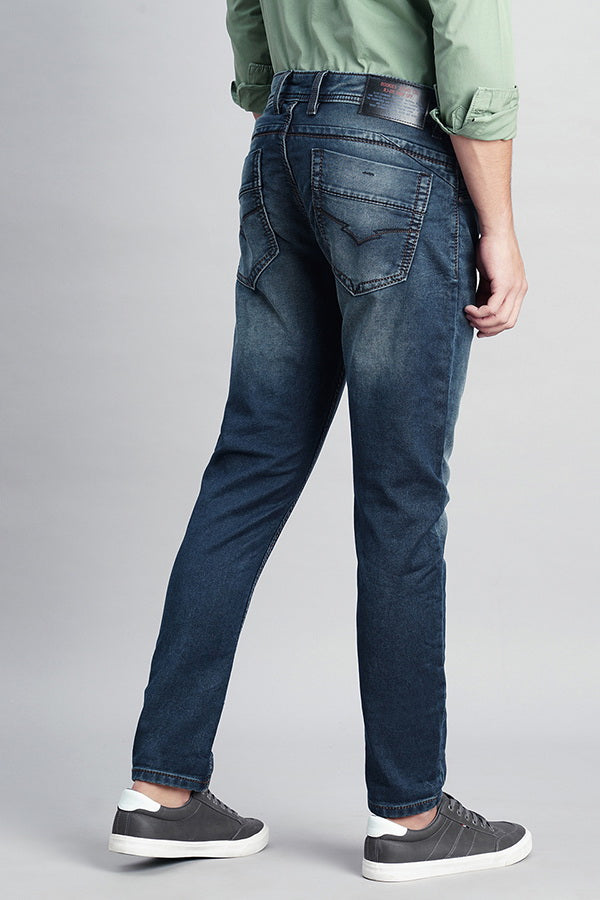 Dk Blue 5 Pocket Low-Rise Ankle Length Jeans (Springsteen Fit)