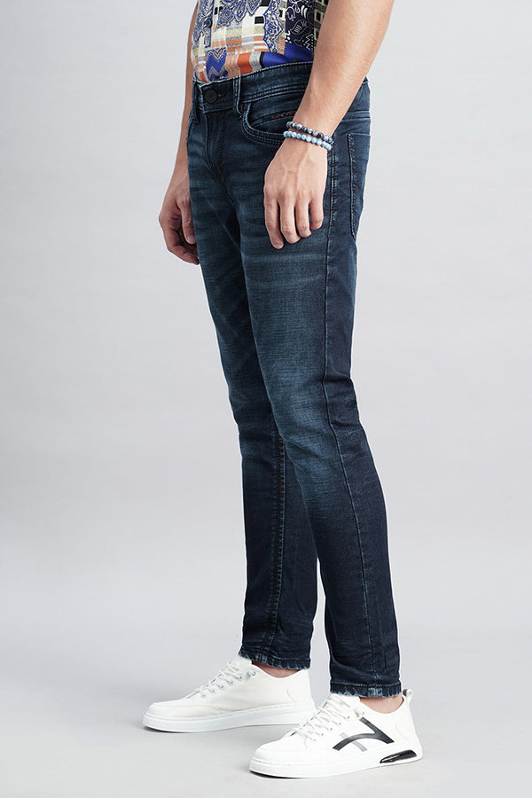 Dk Blue 5 Pocket Low-Rise Ankle Length Jeans (Springsteen Fit)