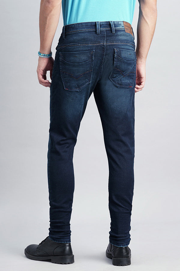 Dk Blue 5 Pocket Low-Rise Ankle Length Jeans (Springsteen Fit)