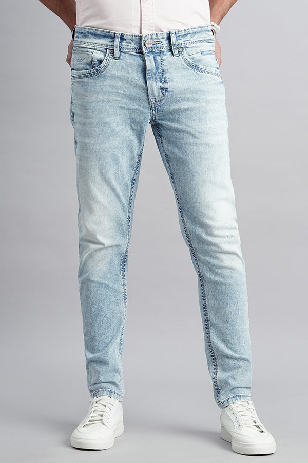 Lt Blue 5 Pocket Low-Rise Ankle Length Jeans (Springsteen Fit)