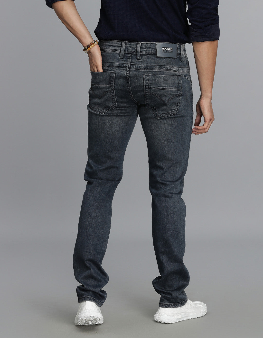Petrol 5 Pocket Mid-Rise Slim Straight Fit Jeans