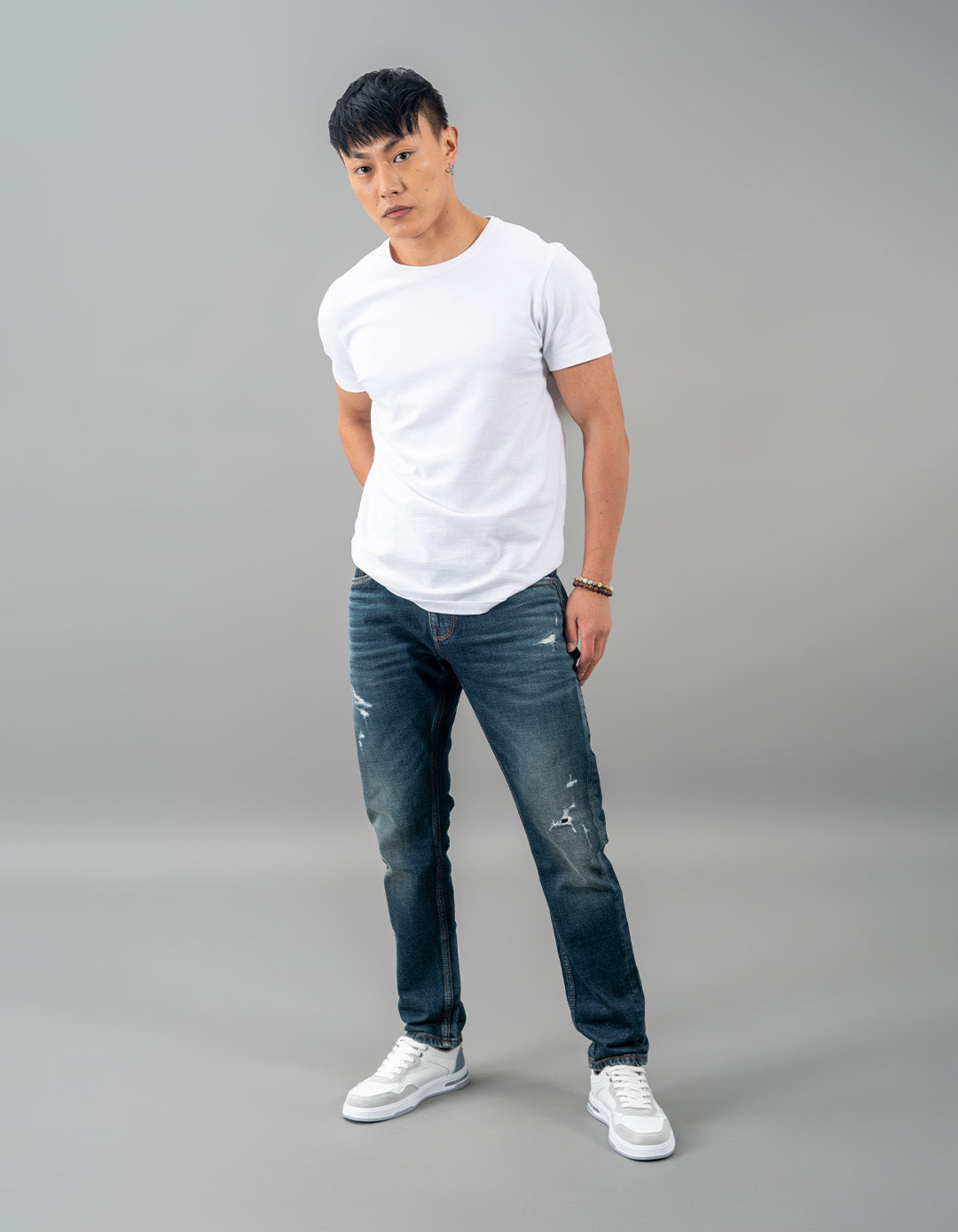 Dk Blue 5 Pocket Low-Rise Ankle Length Jeans