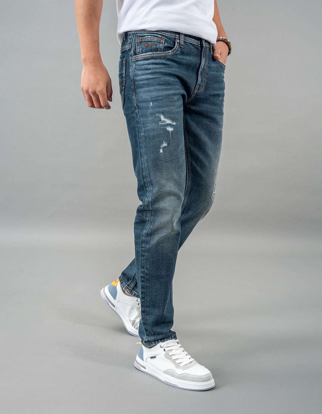 Dk Blue 5 Pocket Low-Rise Ankle Length Jeans
