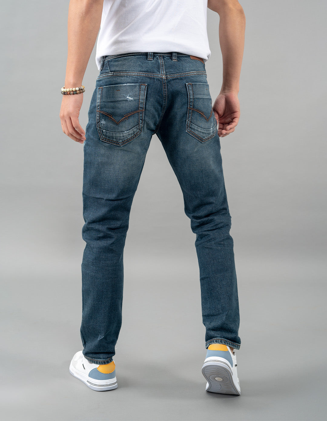 Dk Blue 5 Pocket Low-Rise Ankle Length Jeans