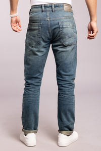 Med Blue 5 Pocket Low-Rise Ankle Length Jeans