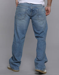 Lt Blue 5 Pocket Midrise Loose Fit Jeans