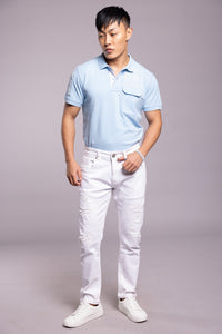 White 5 Pocket Low-Rise Ankle Length Jeans