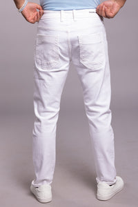 White 5 Pocket Low-Rise Ankle Length Jeans