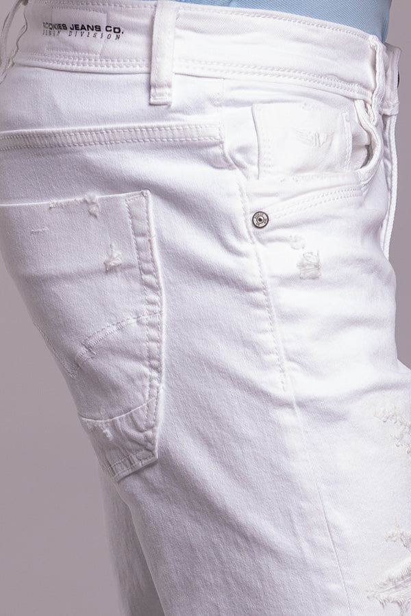 White 5 Pocket Low-Rise Ankle Length Jeans