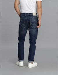 Med Blue 5 Pocket Low-Rise Ankle Length Jeans