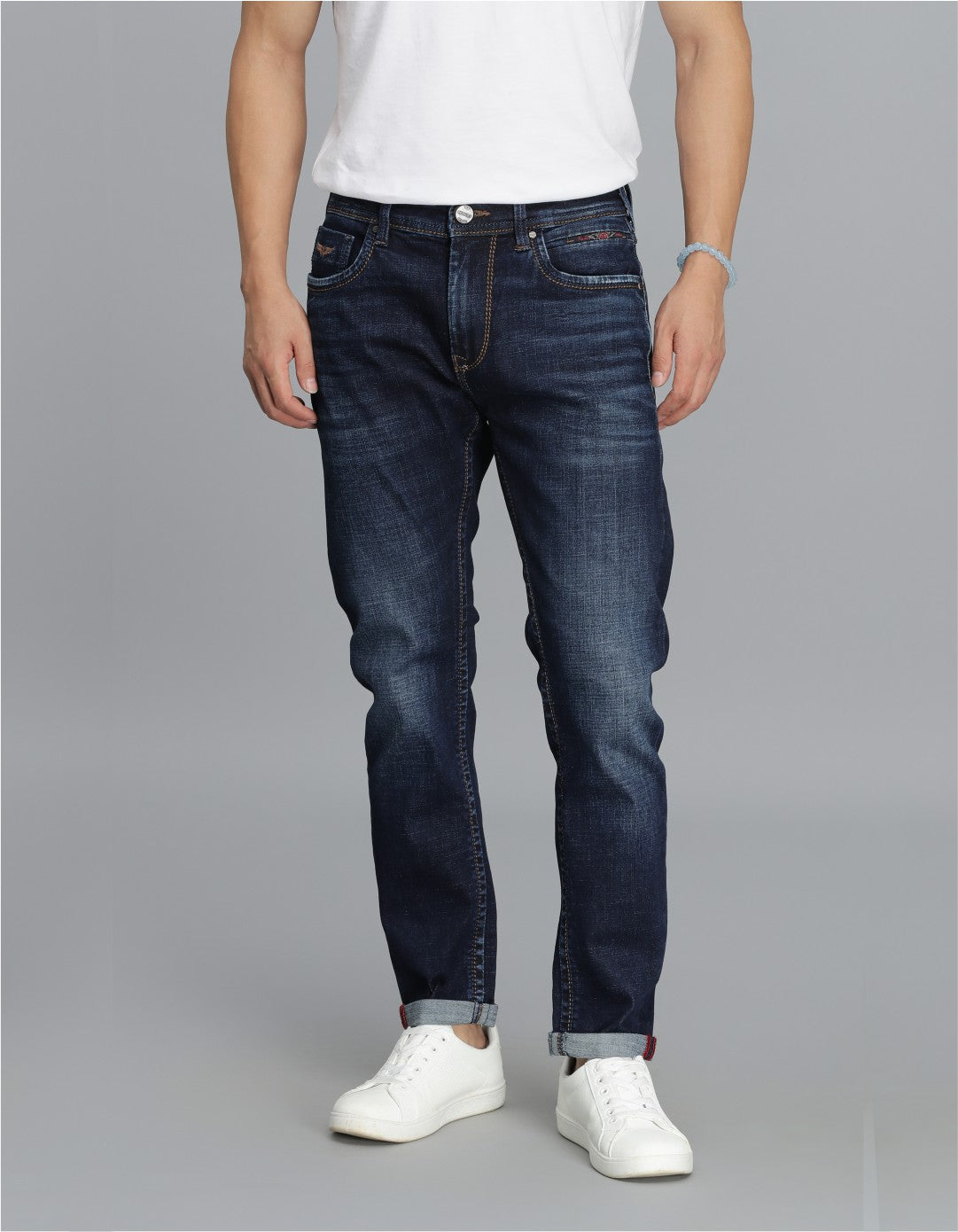 Dk Blue 5 Pocket Low-Rise Ankle Length Jeans